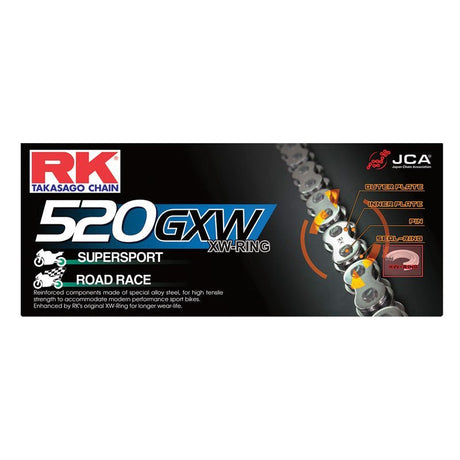 RK 520GXW CHAIN 100 (STEEL) (520GXW - 100) - Driven Powersports Inc.520GXW - 100