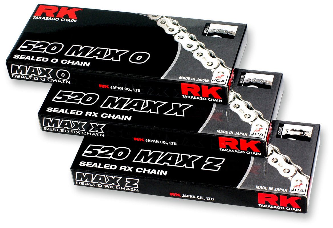 RK CHAIN 520MAXZ - 130 - BC BLACK/CHROME - DRIVEN Canada's Powersports 520MAXZ - 130 - BC