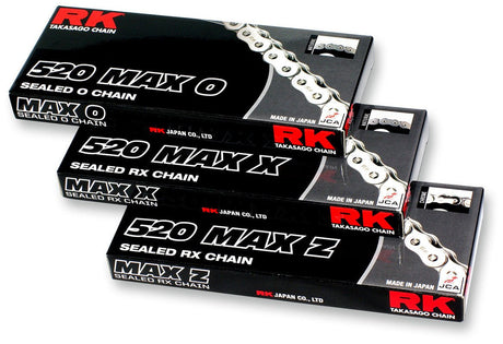 RK CHAIN 520MAXZ - 130 - BC BLACK/CHROME - DRIVEN Canada's Powersports 520MAXZ - 130 - BC