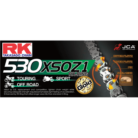 RK GB530XSOZ - 1 CHAIN 110 (GOLD) - Driven Powersports Inc.681319453659GB530XSOZ1 - 110