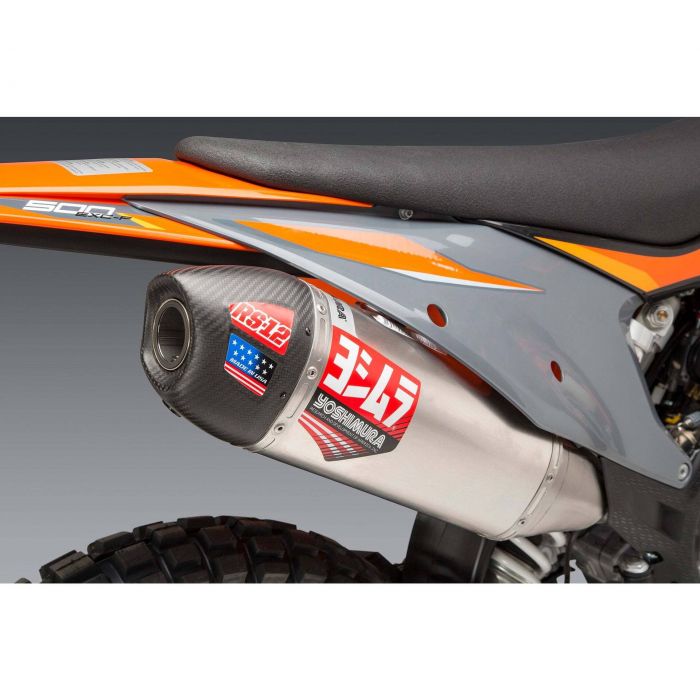 YOSHIMURA RS-12 STAINLESS FULL SYSTEM EXHAUST 500EXC-F/FE501-F  SS/AL/CF TIP