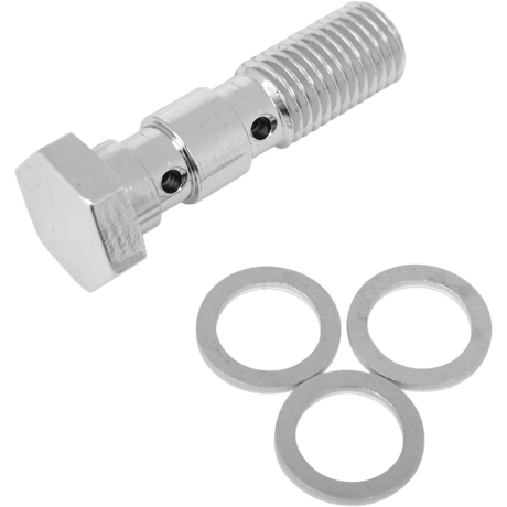 RUSSELL 10X1.25 DOUBLE BANJO BOLT CHROME RUSSEL (R40508C) - DRIVEN Canada's Powersports 087133921327R40508C