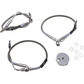 RUSSELL 94 - 05 FLHR/I FRONT BRK LINE KIT S/S (R08756DS) - DRIVEN Canada's Powersports 087133875620R08756DS