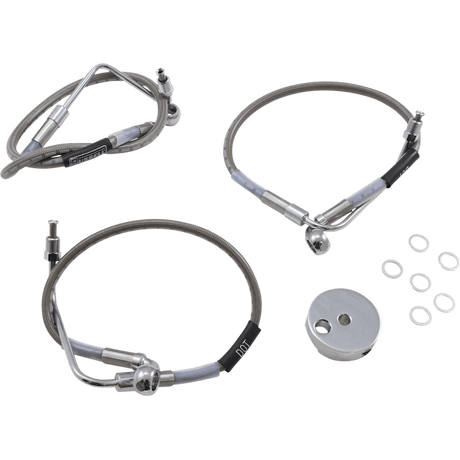 RUSSELL 94 - 05 FLHR/I FRONT BRK LINE KIT S/S (R08756DS) - DRIVEN Canada's Powersports 087133875620R08756DS
