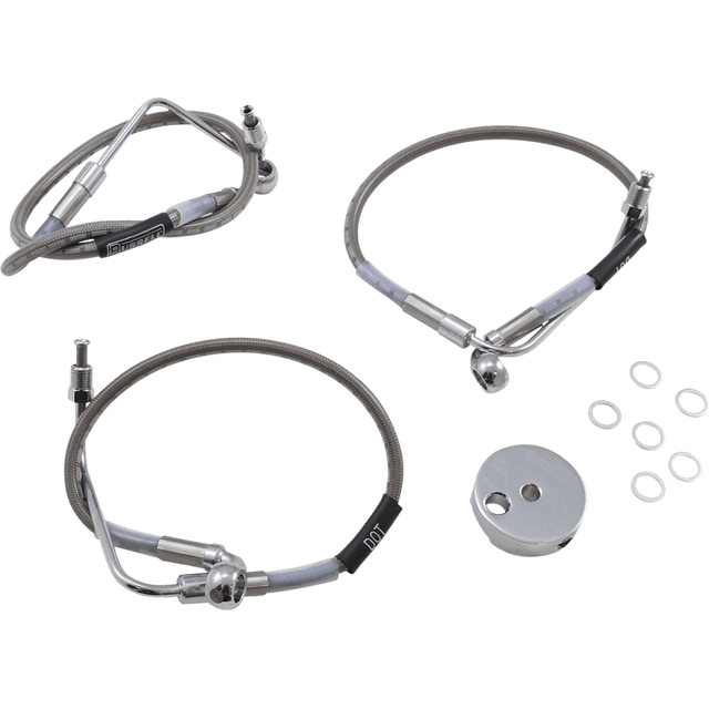 RUSSELL 94 - 05 FLHR/I FRONT BRK LINE KIT S/S (R08756DS) - DRIVEN Canada's Powersports 087133875620R08756DS