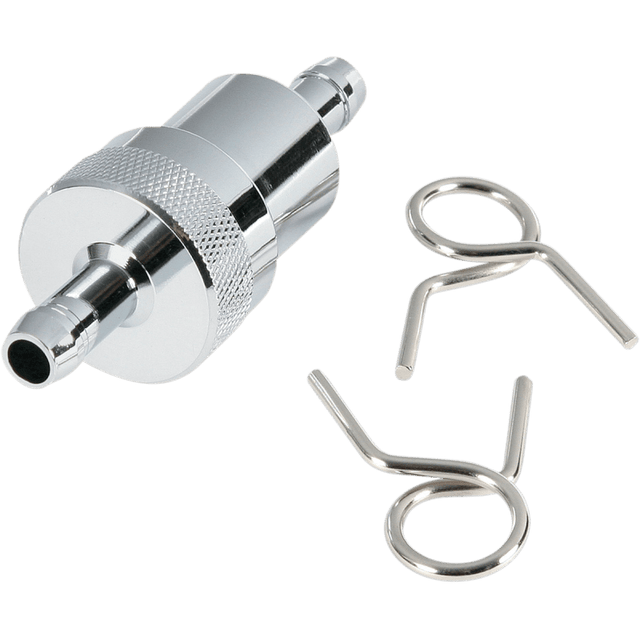 RUSSELL CHROME 5/16" FUEL FILTER IN - LINE (R45060) - DRIVEN Canada's Powersports 087133450605R45060