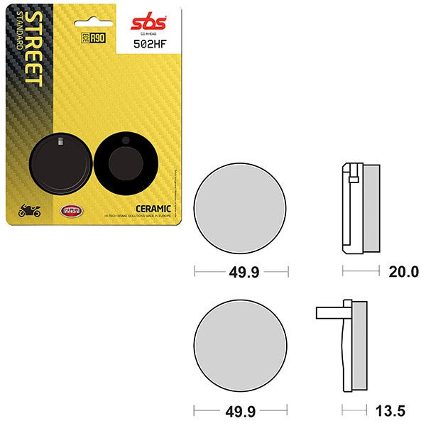 SBS ATV/UTV CERAMIC BRAKE PAD (6190502108) - DRIVEN Canada's Powersports 6190502108