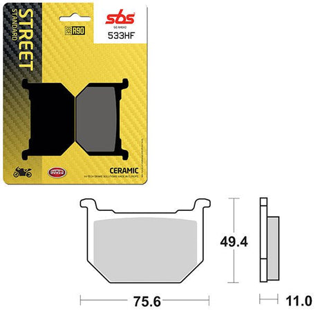 SBS ATV/UTV CERAMIC BRAKE PAD (6190533108) - DRIVEN Canada's Powersports 6190533108