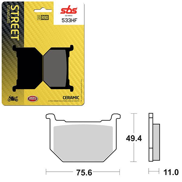 SBS ATV/UTV CERAMIC BRAKE PAD (6190533108) - DRIVEN Canada's Powersports 6190533108