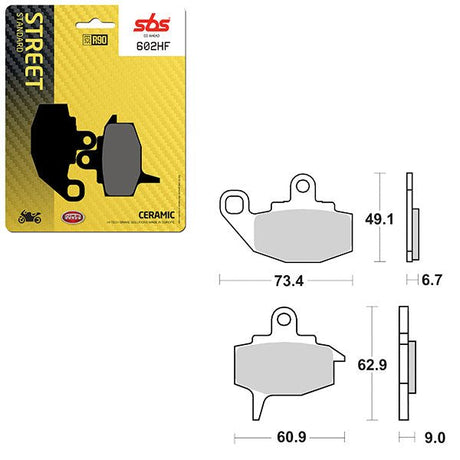 SBS ATV/UTV CERAMIC BRAKE PAD (6190602108) - DRIVEN Canada's Powersports 6190602108