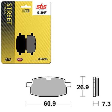 SBS ATV/UTV CERAMIC BRAKE PAD (6190619108) - DRIVEN Canada's Powersports 6190619108
