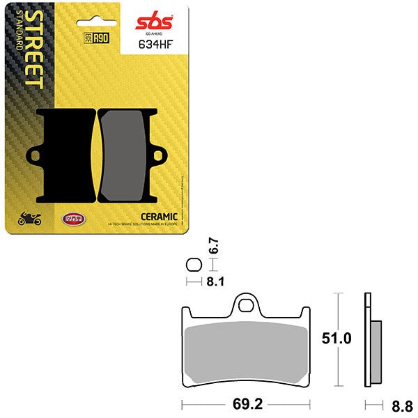 SBS ATV/UTV CERAMIC BRAKE PAD (6190634108) - DRIVEN Canada's Powersports 6190634108