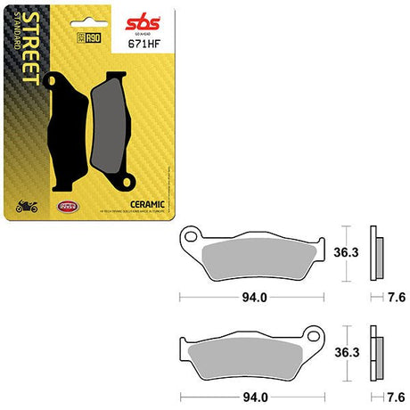 SBS ATV/UTV CERAMIC BRAKE PAD (6190671108) - DRIVEN Canada's Powersports 6190671108