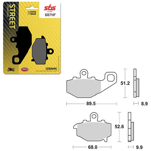 SBS ATV/UTV CERAMIC BRAKE PAD (6190687108) - DRIVEN Canada's Powersports 6190687108