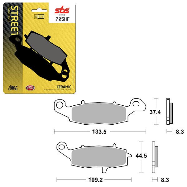 SBS ATV/UTV CERAMIC BRAKE PAD (6190705108) - DRIVEN Canada's Powersports 6190705108
