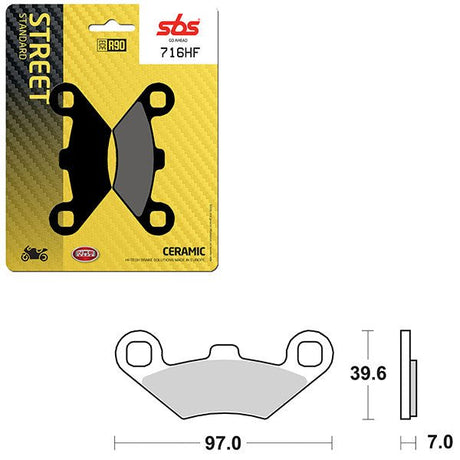 SBS ATV/UTV CERAMIC BRAKE PAD (6190716108) - DRIVEN Canada's Powersports 6190716108