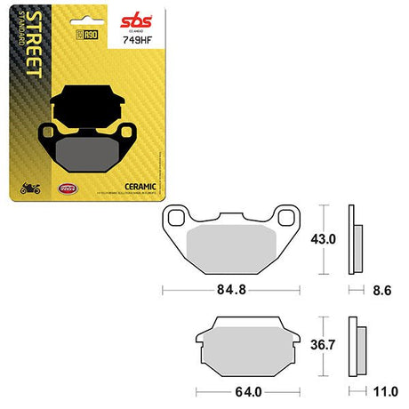 SBS ATV/UTV CERAMIC BRAKE PAD (6190749108) - DRIVEN Canada's Powersports 6190749108