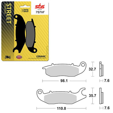 SBS ATV/UTV CERAMIC BRAKE PAD (6190797108) - DRIVEN Canada's Powersports 6190797108