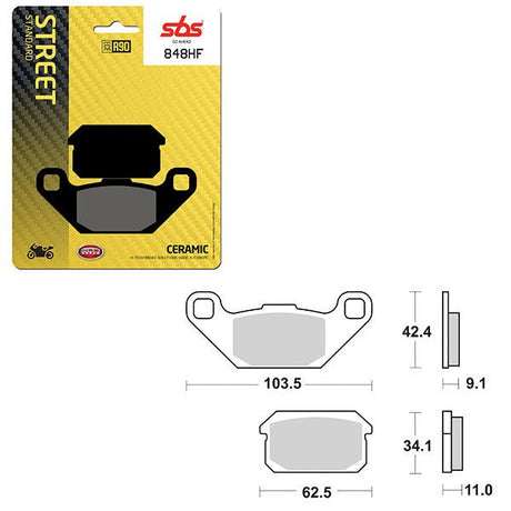 SBS ATV/UTV CERAMIC BRAKE PAD (6190848108) - DRIVEN Canada's Powersports 6190848108