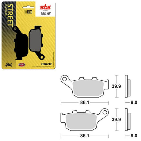 SBS ATV/UTV CERAMIC BRAKE PAD (6190881108) - DRIVEN Canada's Powersports 6190881108