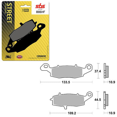SBS ATV/UTV CERAMIC BRAKE PAD (6190886108) - DRIVEN Canada's Powersports 6190886108