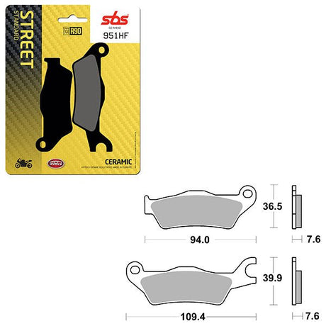 SBS ATV/UTV CERAMIC BRAKE PAD (6190951108) - DRIVEN Canada's Powersports 6190951108