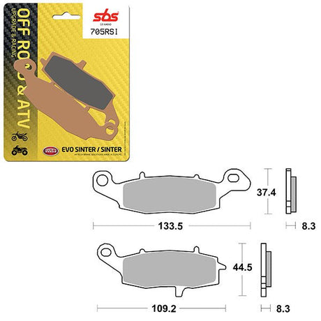 SBS ATV/UTV EVO SINTER BRAKE PAD (1628705) - DRIVEN Canada's Powersports 1628705