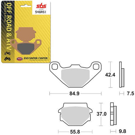 SBS ATV/UTV EVO SINTER BRAKE PAD (6280546108) - DRIVEN Canada's Powersports 6280546108