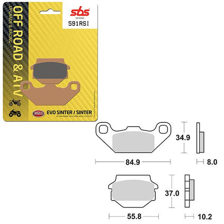 SBS ATV/UTV EVO SINTER BRAKE PAD (6280591108) - DRIVEN Canada's Powersports 6280591108