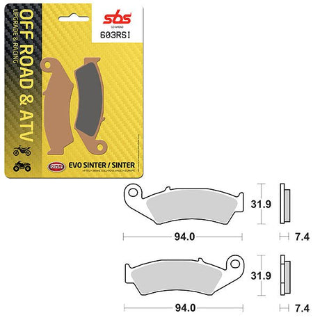 SBS ATV/UTV EVO SINTER BRAKE PAD (6280603108) - DRIVEN Canada's Powersports 6280603108