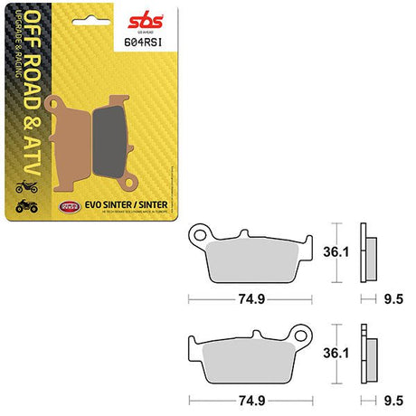 SBS ATV/UTV EVO SINTER BRAKE PAD (6280604108) - DRIVEN Canada's Powersports 6280604108