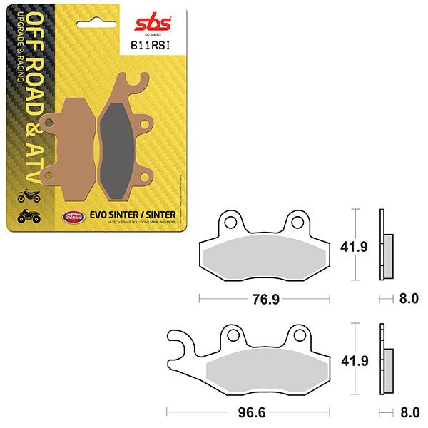 SBS ATV/UTV EVO SINTER BRAKE PAD (6280611100) - DRIVEN Canada's Powersports 6280611100