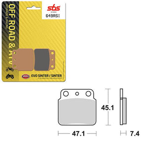 SBS ATV/UTV EVO SINTER BRAKE PAD (6280649108) - DRIVEN Canada's Powersports 6280649108