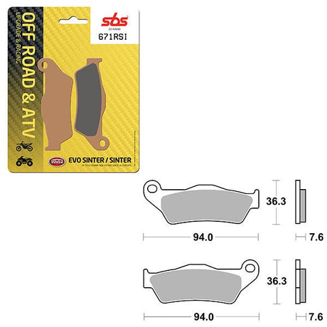 SBS ATV/UTV EVO SINTER BRAKE PAD (6280671108) - DRIVEN Canada's Powersports 6280671108