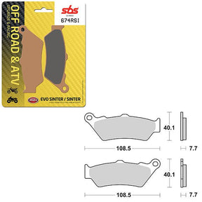 SBS ATV/UTV EVO SINTER BRAKE PAD (6280674108) - DRIVEN Canada's Powersports 6280674108