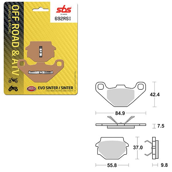 SBS ATV/UTV EVO SINTER BRAKE PAD (6280692108) - DRIVEN Canada's Powersports 6280692108