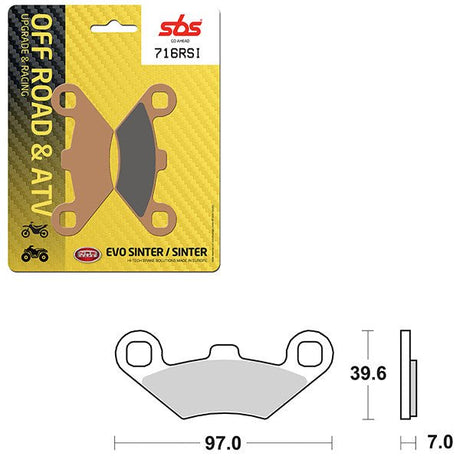 SBS ATV/UTV EVO SINTER BRAKE PAD (6280716108) - DRIVEN Canada's Powersports 6280716108
