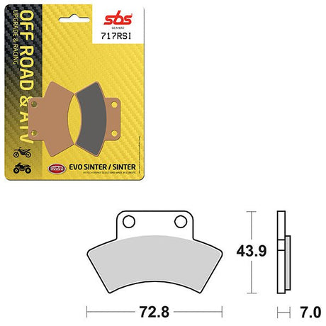 SBS ATV/UTV EVO SINTER BRAKE PAD (6280717108) - DRIVEN Canada's Powersports 6280717108