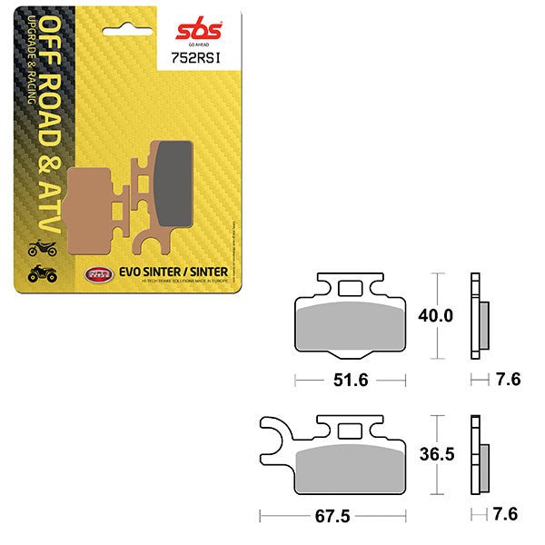 SBS ATV/UTV EVO SINTER BRAKE PAD (6280752108) - DRIVEN Canada's Powersports 6280752108