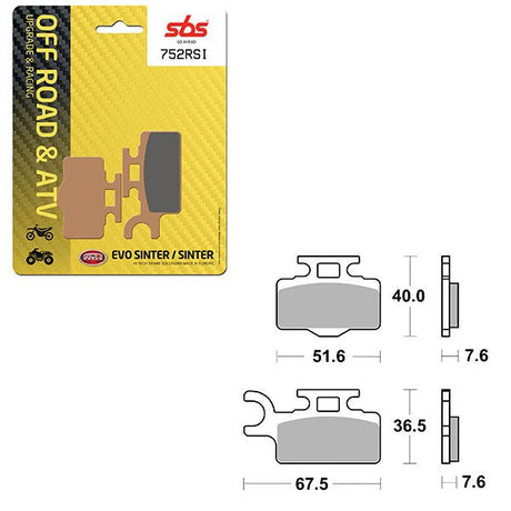 SBS ATV/UTV EVO SINTER BRAKE PAD (6280752108) - DRIVEN Canada's Powersports 6280752108