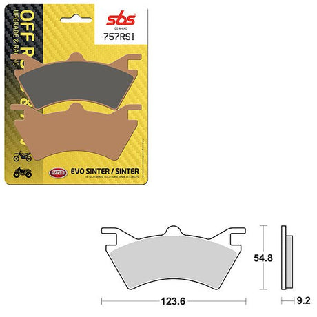 SBS ATV/UTV EVO SINTER BRAKE PAD (6280757108) - DRIVEN Canada's Powersports 6280757108