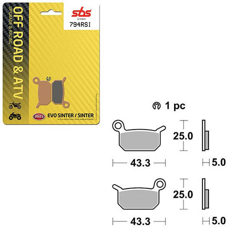 SBS ATV/UTV EVO SINTER BRAKE PAD (6280794108) - DRIVEN Canada's Powersports 6280794108