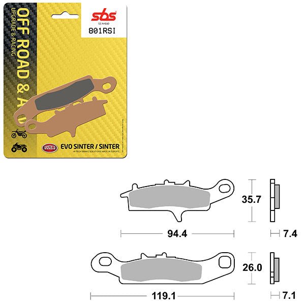 SBS ATV/UTV EVO SINTER BRAKE PAD (6280801108) - DRIVEN Canada's Powersports 6280801108