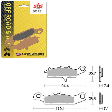 SBS ATV/UTV EVO SINTER BRAKE PAD (6280801108) - DRIVEN Canada's Powersports 6280801108