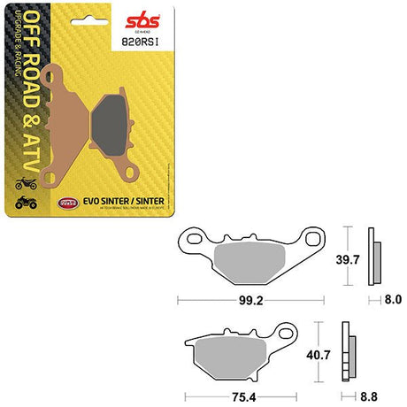 SBS ATV/UTV EVO SINTER BRAKE PAD (6280820108) - DRIVEN Canada's Powersports 6280820108