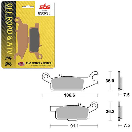 SBS ATV/UTV EVO SINTER BRAKE PAD (6280850108) - DRIVEN Canada's Powersports 6280850108