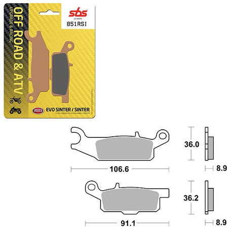SBS ATV/UTV EVO SINTER BRAKE PAD (6280851108) - DRIVEN Canada's Powersports 6280851108