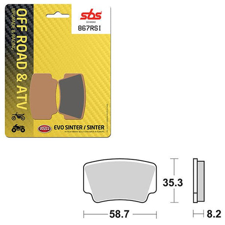 SBS ATV/UTV EVO SINTER BRAKE PAD (6280867108) - DRIVEN Canada's Powersports 6280867108
