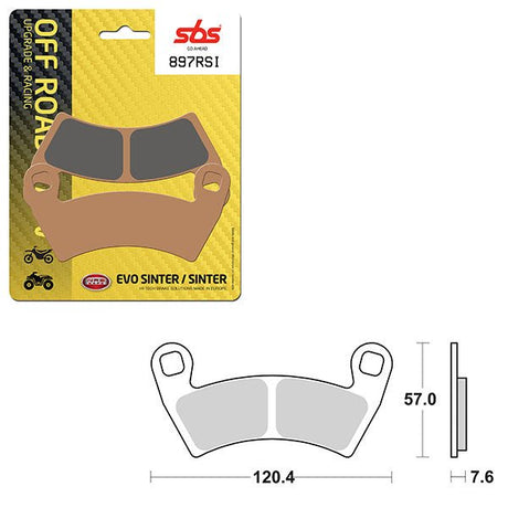 SBS ATV/UTV EVO SINTER BRAKE PAD (6280897108) - DRIVEN Canada's Powersports 6280897108