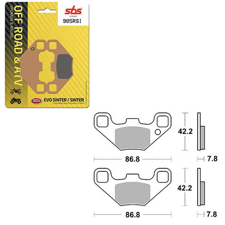 SBS ATV/UTV EVO SINTER BRAKE PAD (6280905108) - DRIVEN Canada's Powersports 6280905108